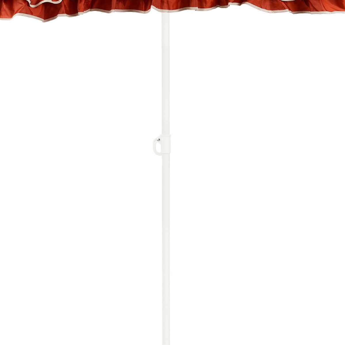 Details van het handvat van de parasol terra met franjes en kantelfunctie 195 cm