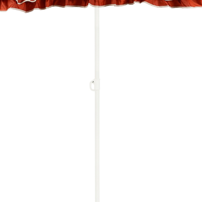 Details van het handvat van de parasol terra met franjes en kantelfunctie 195 cm