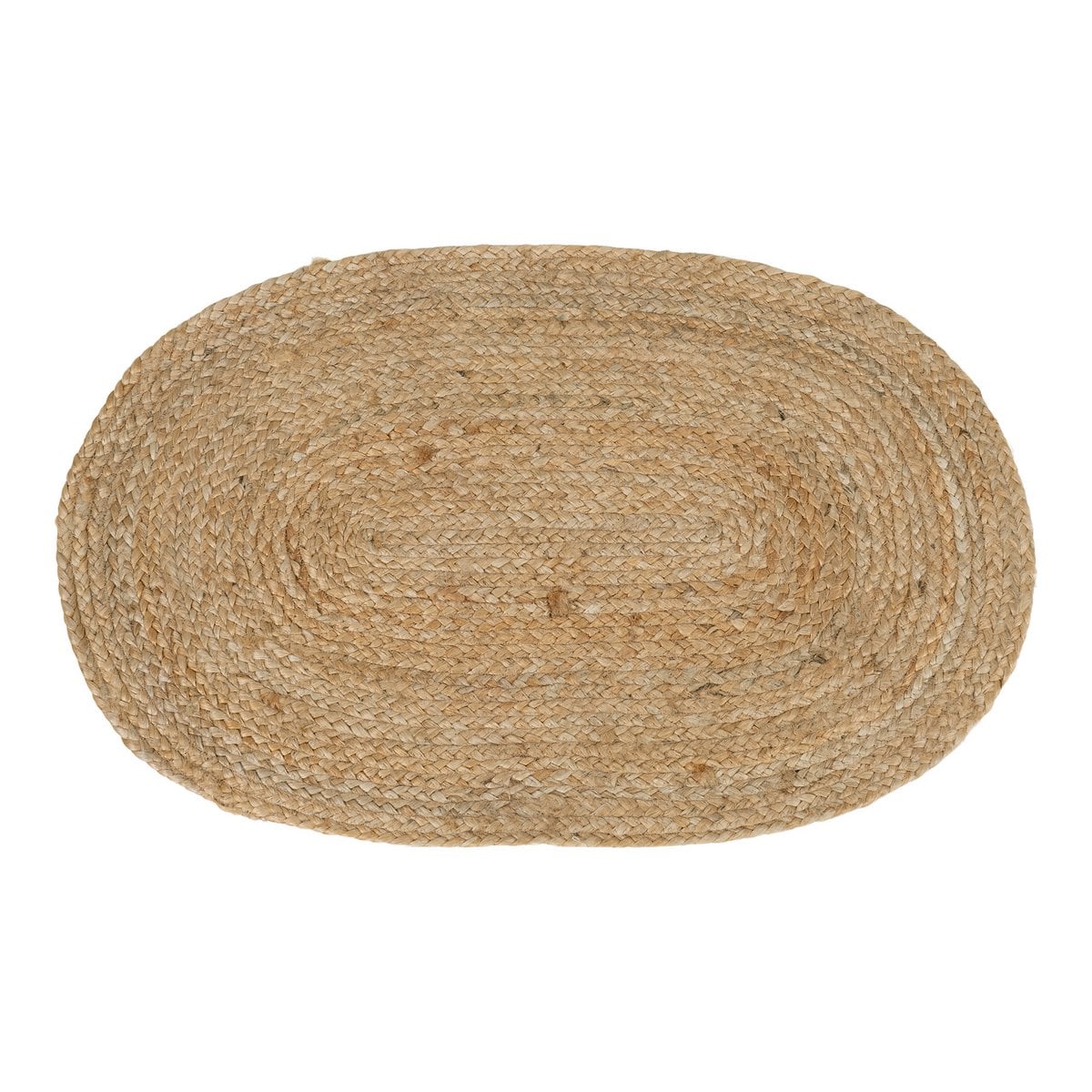 Deurmat beige en gevlochten 50x80 cm Bombay op wit achtergrond