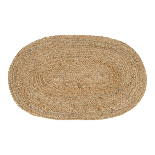 Deurmat beige en gevlochten 50x80 cm Bombay op wit achtergrond
