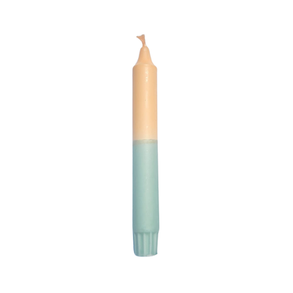 Dip dye kaars mintgroen oranje van Dippy 

