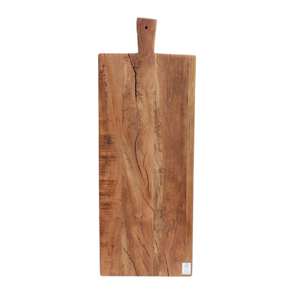 Farmwood houten borrelplank 60 cm met het certificaat aan de onderkant