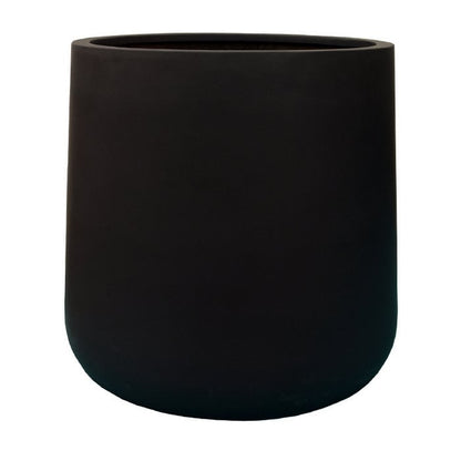 Fiberstone plantenpot voor binnen en buiten in zwart Portland