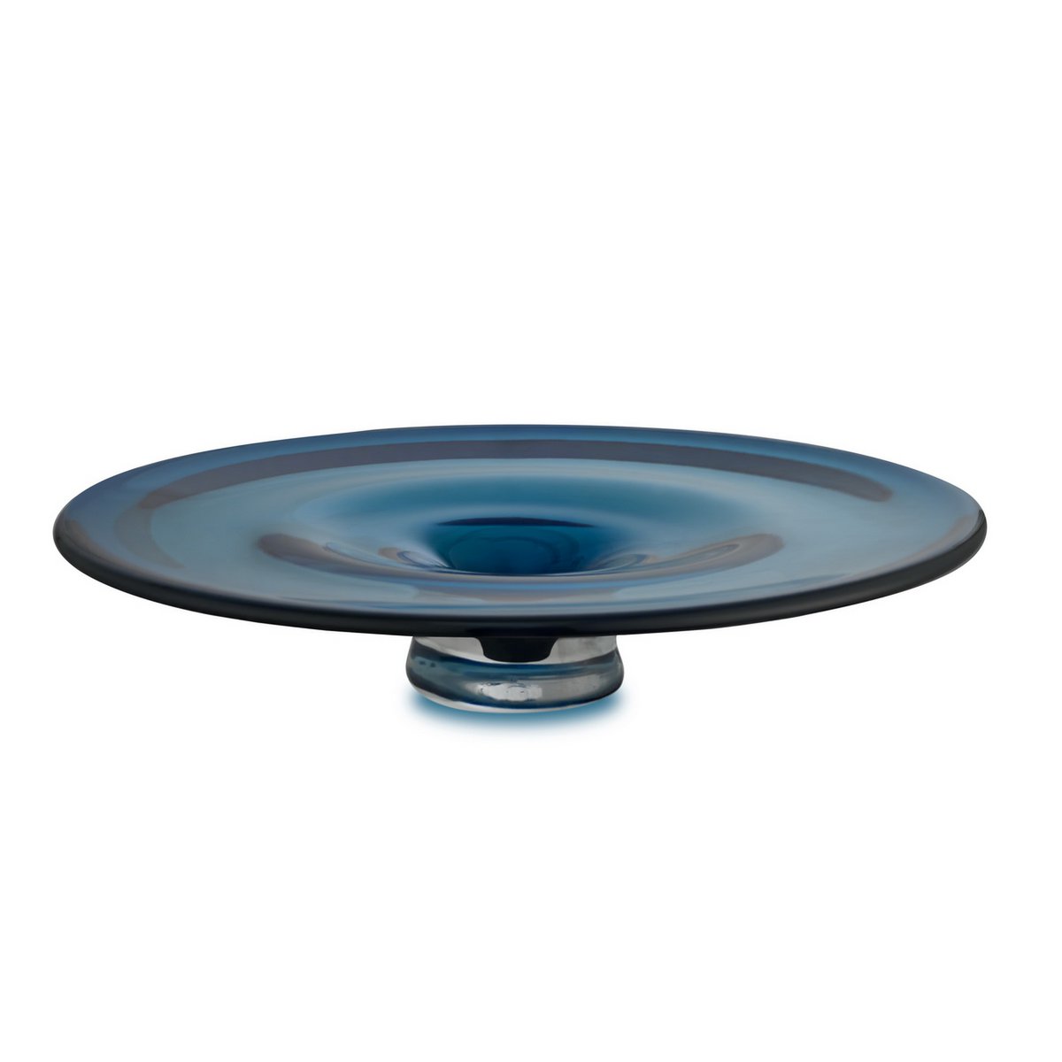 Glazen taartplateau inktblauw rond 32 cm Alain