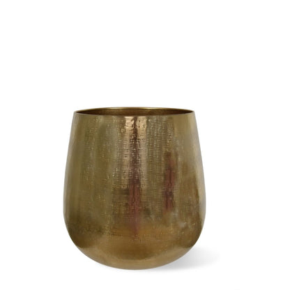 Bloempot goud van metaal 13 cm Karakter