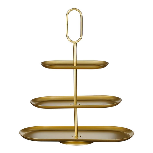Gouden etagère 3 laags metaal 48x20x55 cm Rama