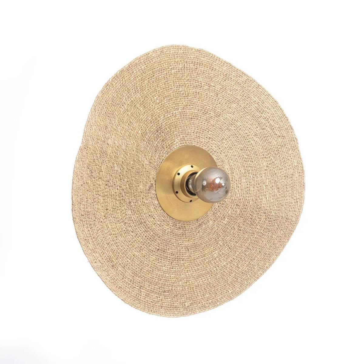 Gras wandlamp messing Let's Groove vanaf de zijkant