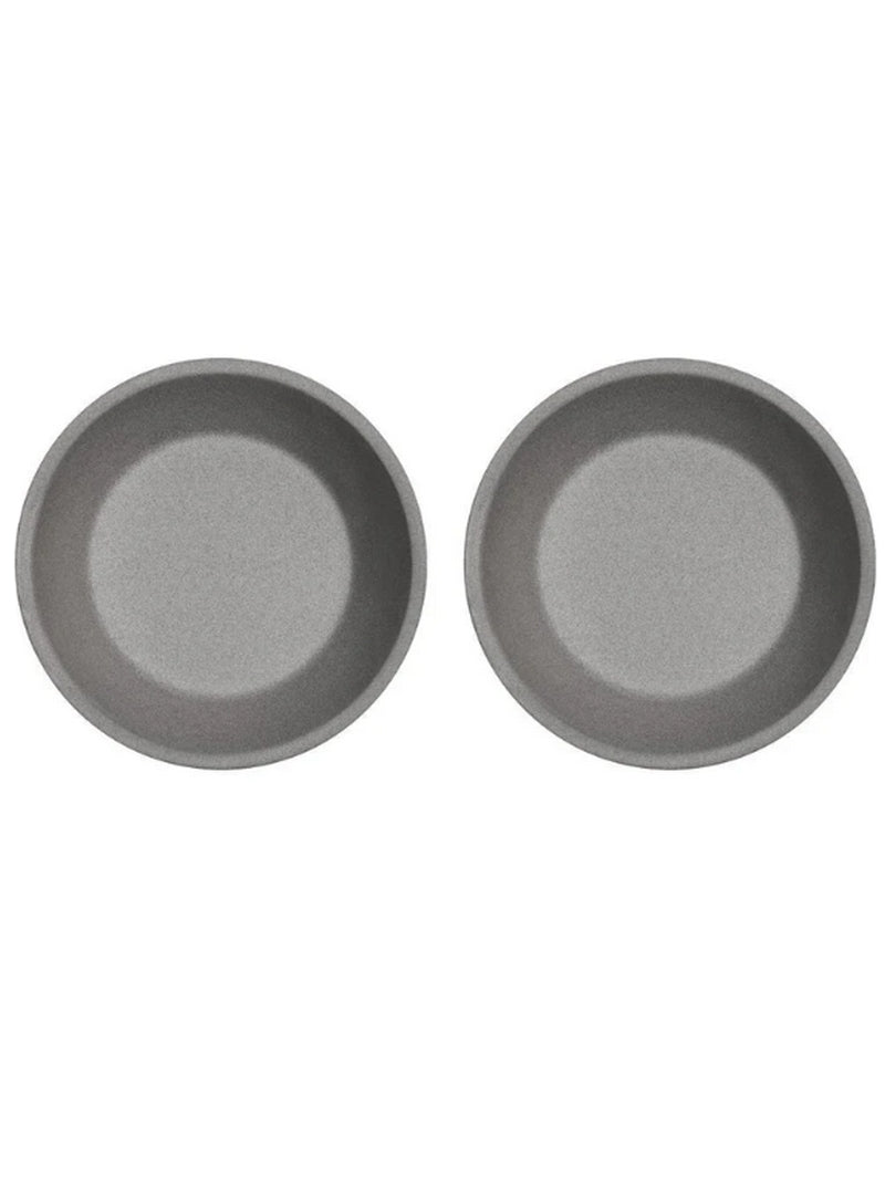 Twee grijze Yuka diepe borden Ø19 cm