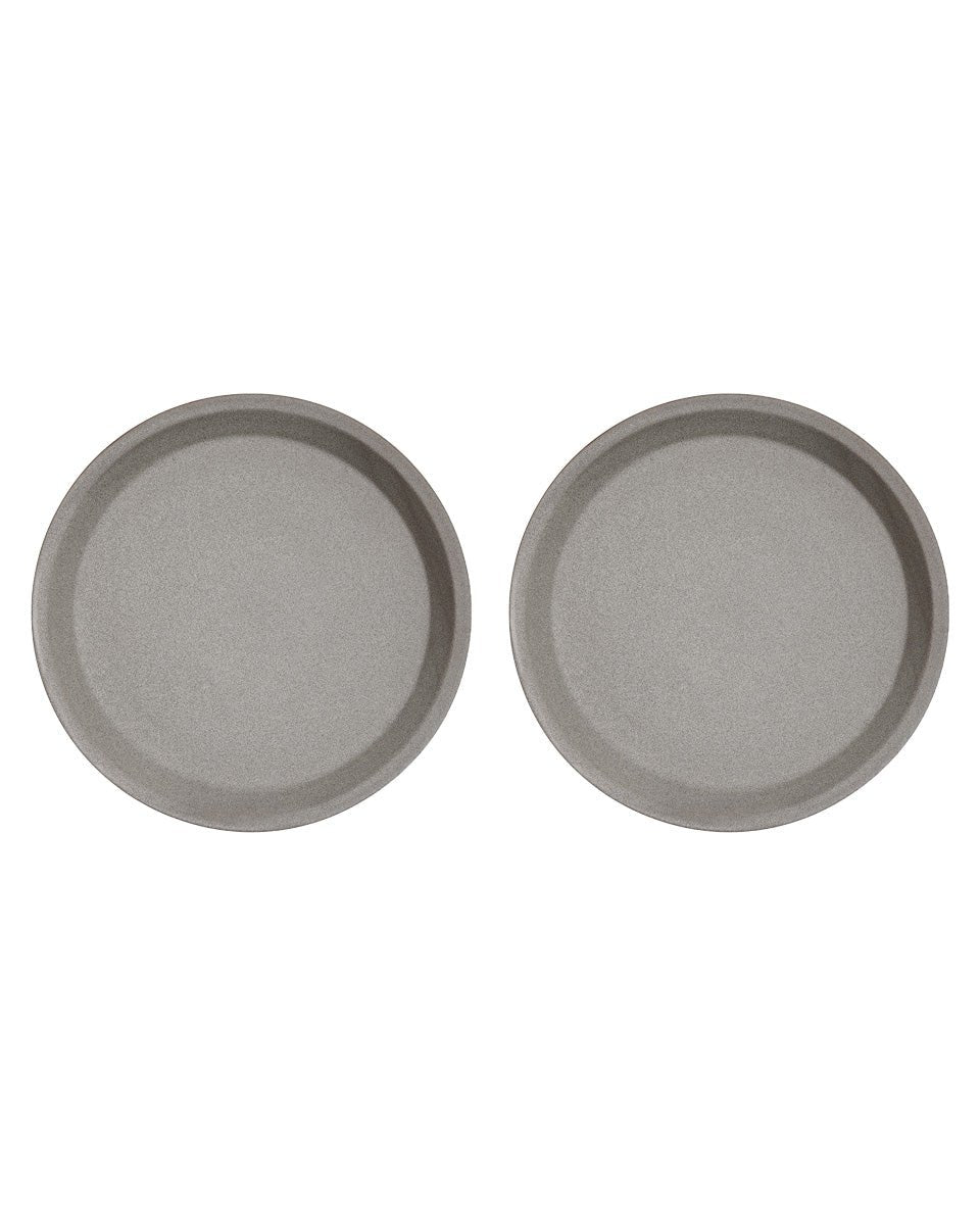 Twee offwhite Yuka lunchborden Ø22 cm