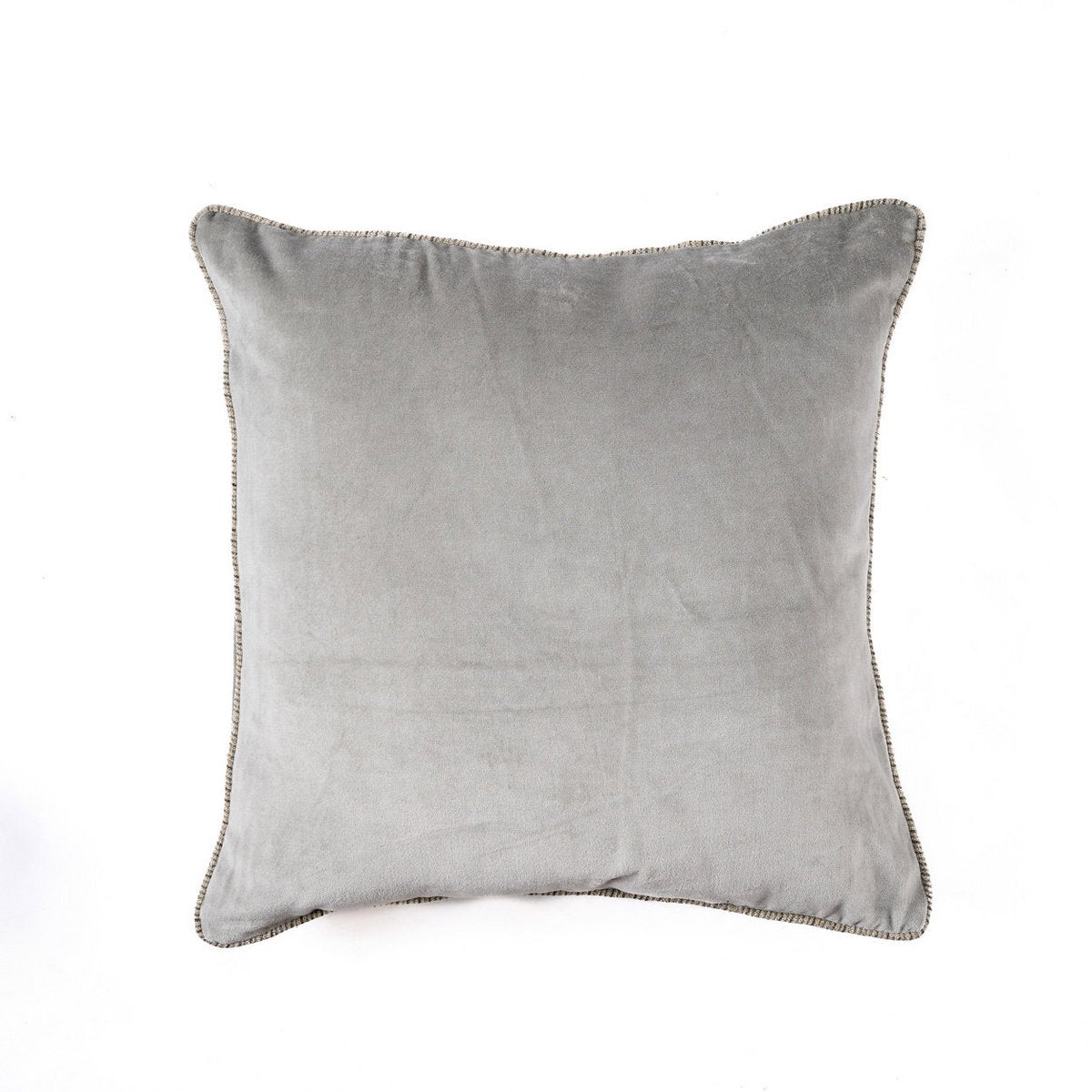 Fluwelen kussenhoes grijs 50x50 minimalistisch productbeeld