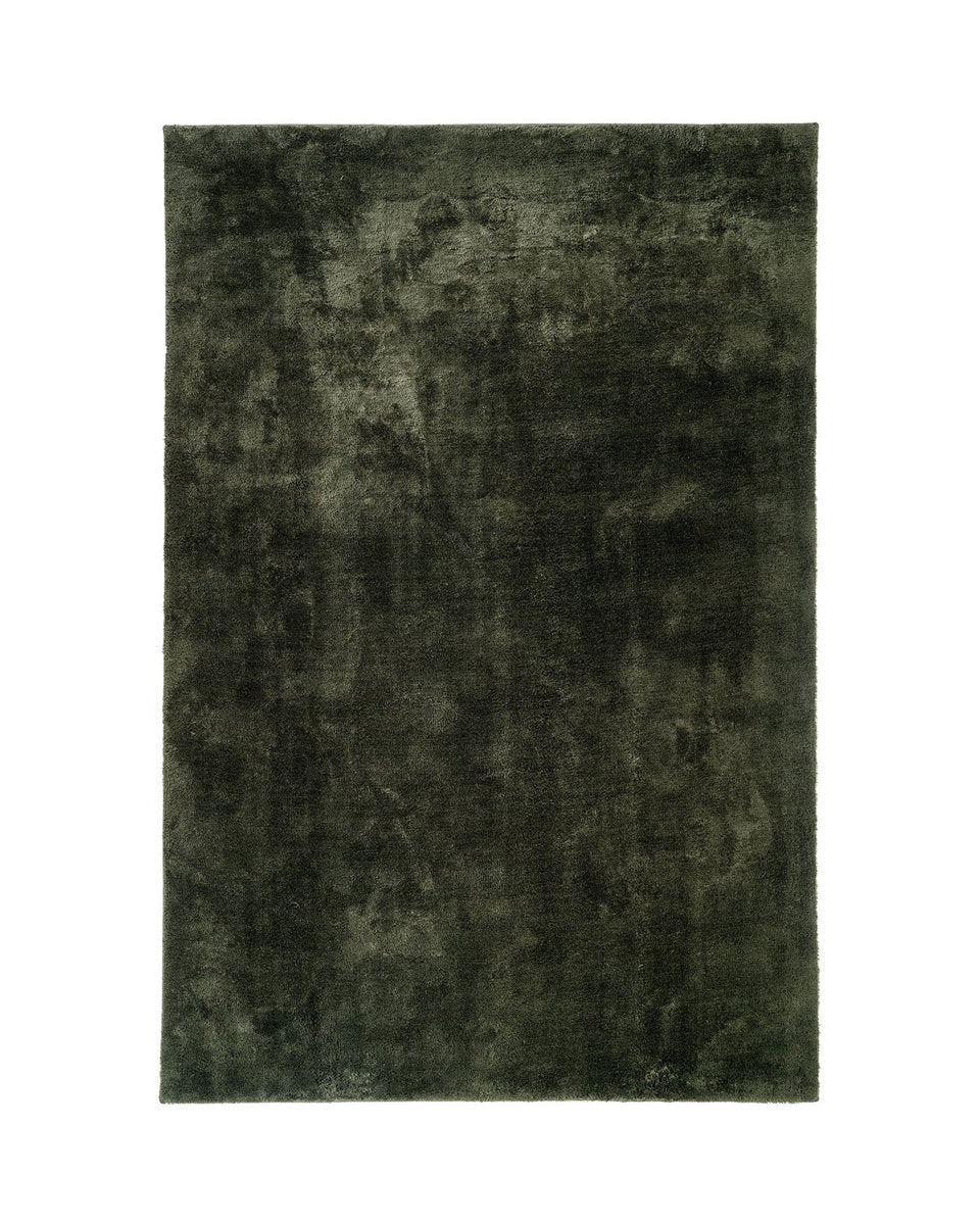 Groen polyester vloerkleed Miami 160x230 op wit achtergrond