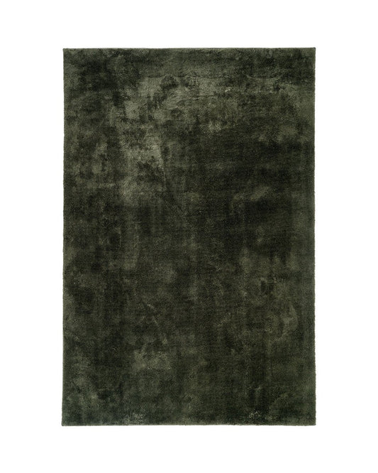 Groen polyester vloerkleed Miami 160x230 op wit achtergrond