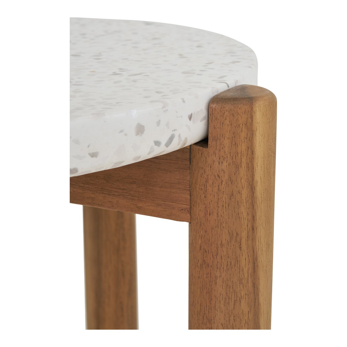 Houten bijzettafel Terracina closeup detail 