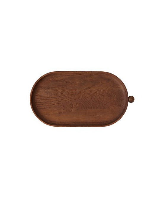 Een tijdloze houten serveerplank met een verfijnde ovale vorm. Perfect om hapjes te serveren of als stijlvolle basis voor je favoriete accessoires.