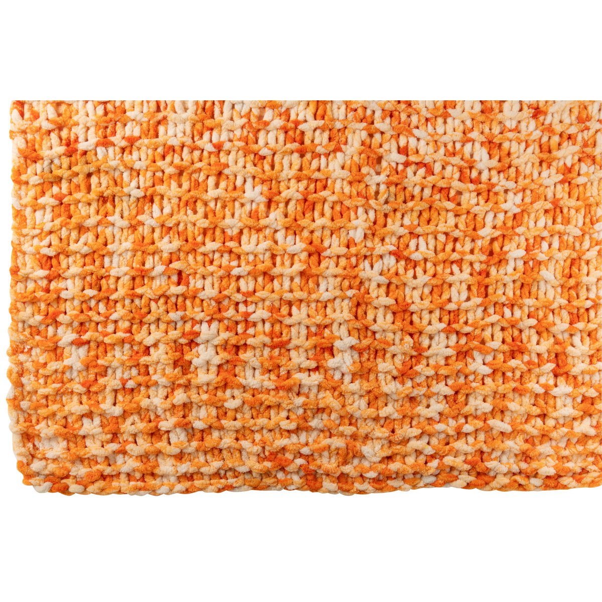 J-Line deken oranje wit 130x170 cm