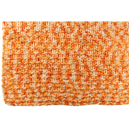 J-Line deken oranje wit 130x170 cm