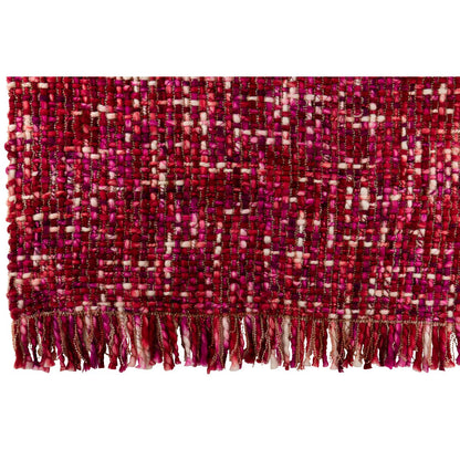 J-Line deken roze 130x170 cm met franjes
