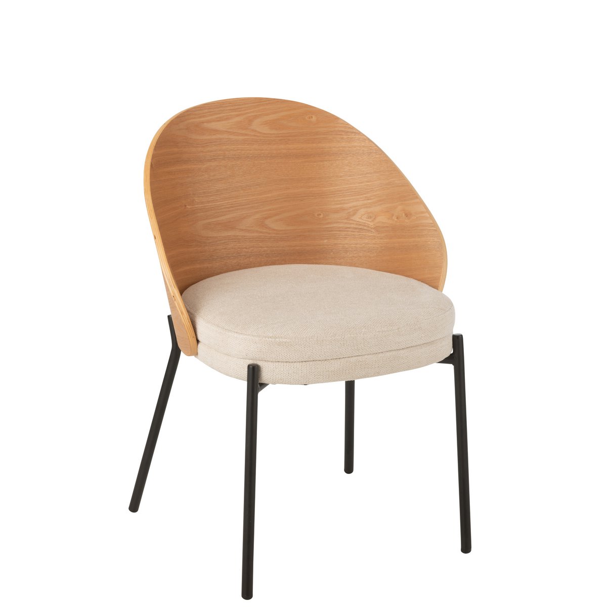 J-Line eetkamerstoel beige hout Lone