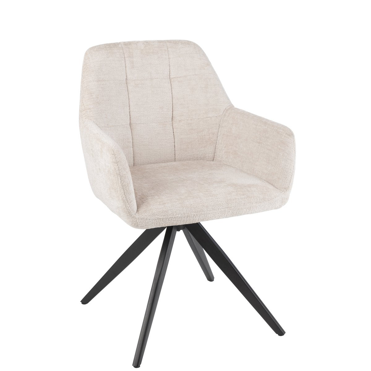 J-Line eetkamerstoel met armleuning beige Louna
