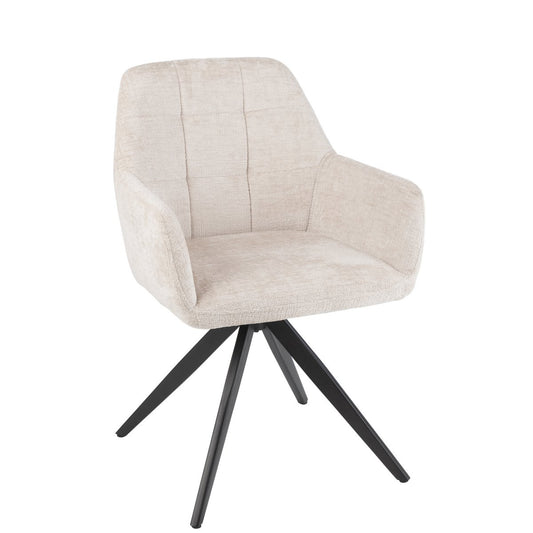 J-Line eetkamerstoel met armleuning beige Louna