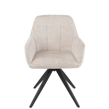 J-Line eetkamerstoel met armleuning beige Louna