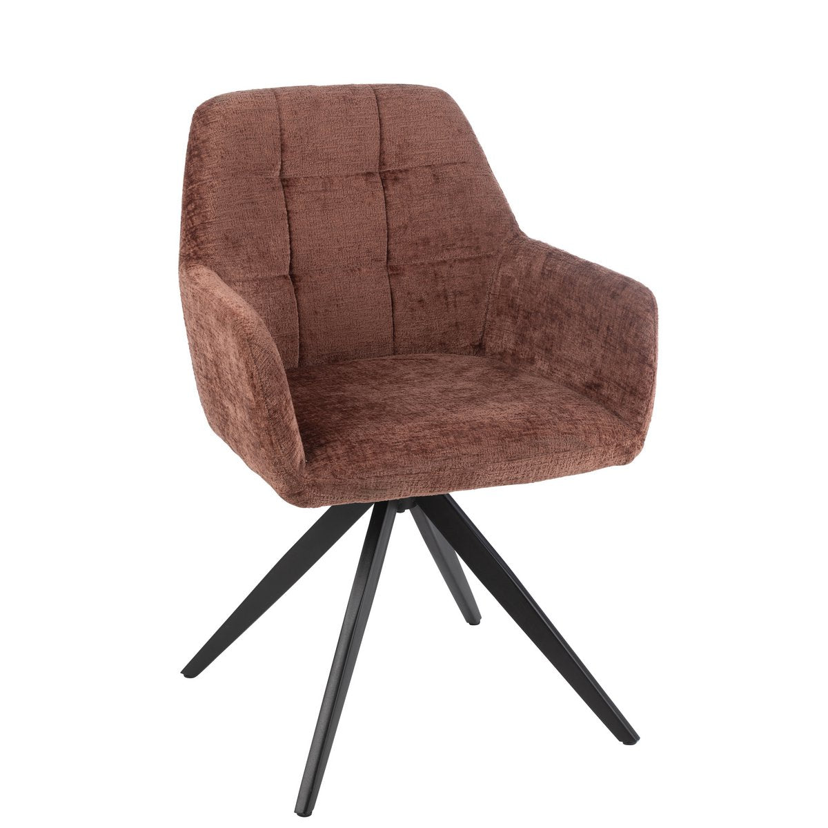 J-Line eetkamerstoel met armleuning bruin Louna