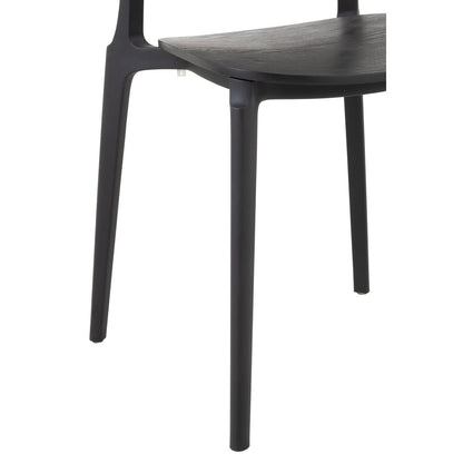 J-Line eetkamerstoel zwart Basic detail van de poten