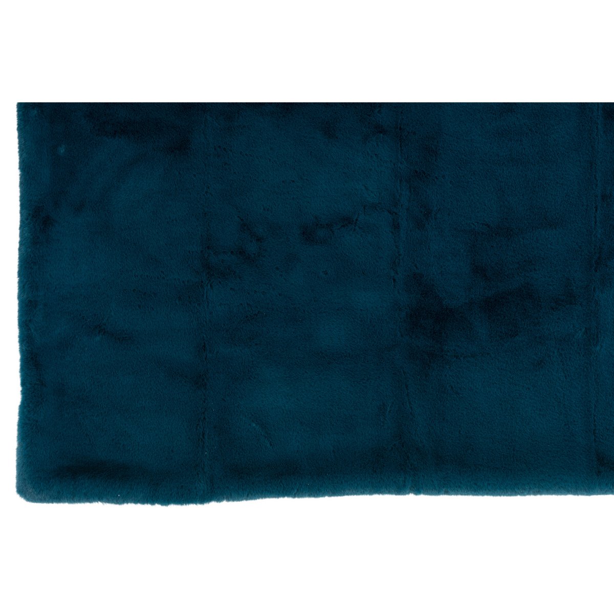 J-Line fleece deken polyester blauw 180x130 cm detail van het materiaal