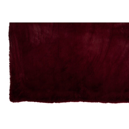 J-Line fleece deken polyester rood 180x130 cm  detail van het materiaal