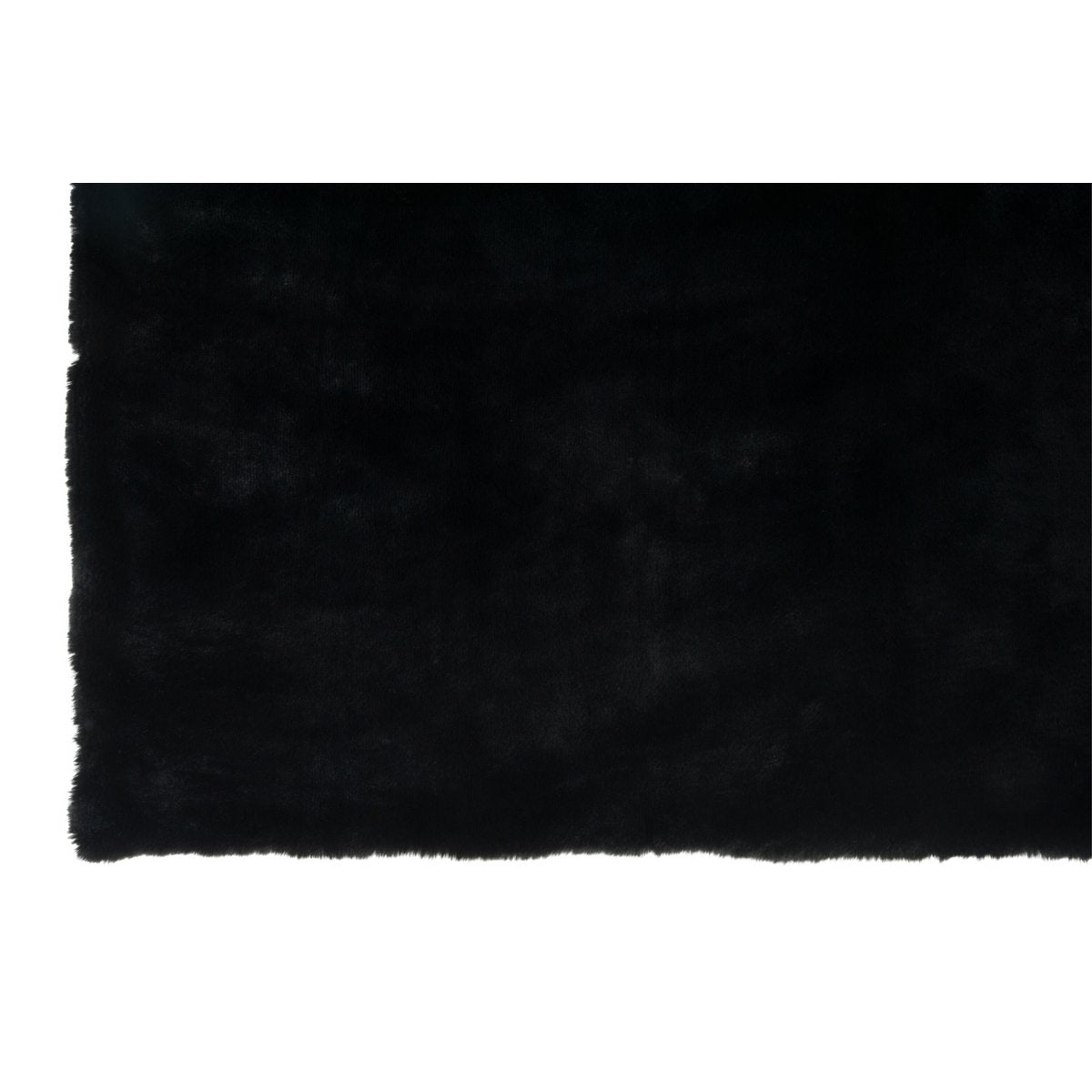J-Line fleece deken polyester zwart 180x130 cm half opgevouwen 