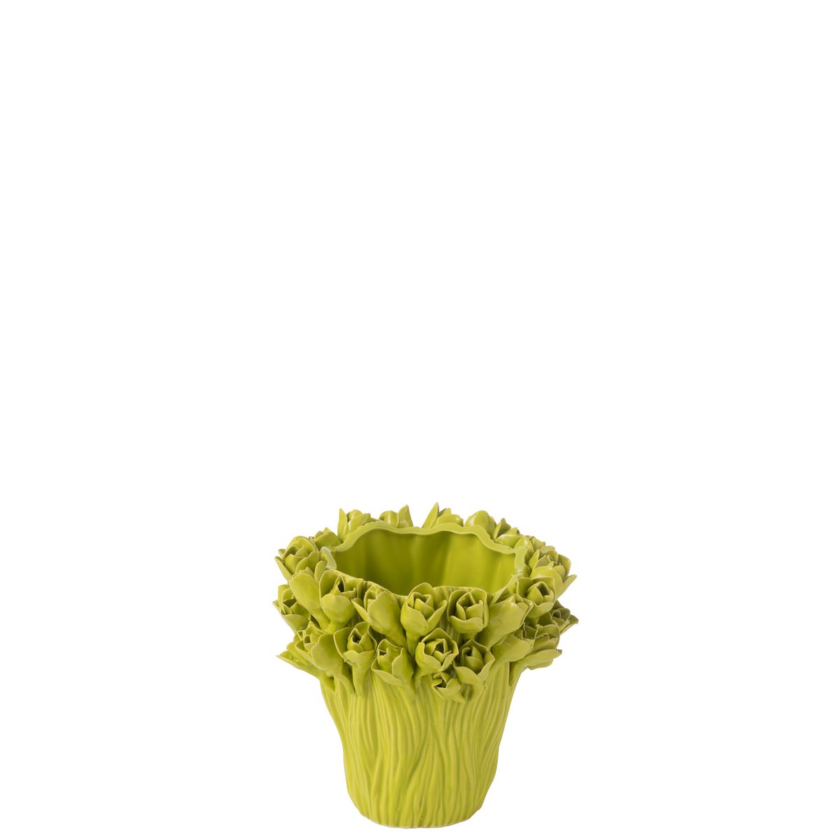 J-Line groene keramiek vaas Ambrosia klein