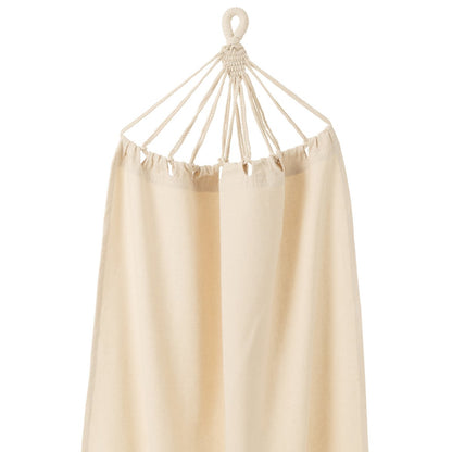  J-Line hangmat beige gestreept 200 cm, detail van het touw