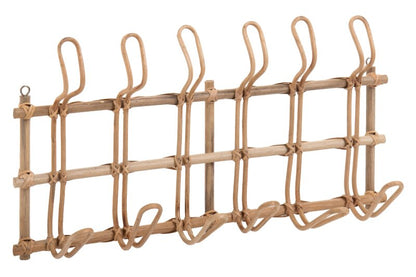 J-Line kapstok hout wand met 6 haken Ellen