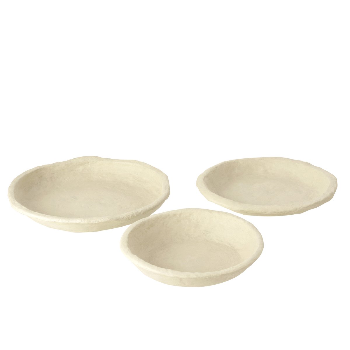J-Line schalen wit set van 3 Chad