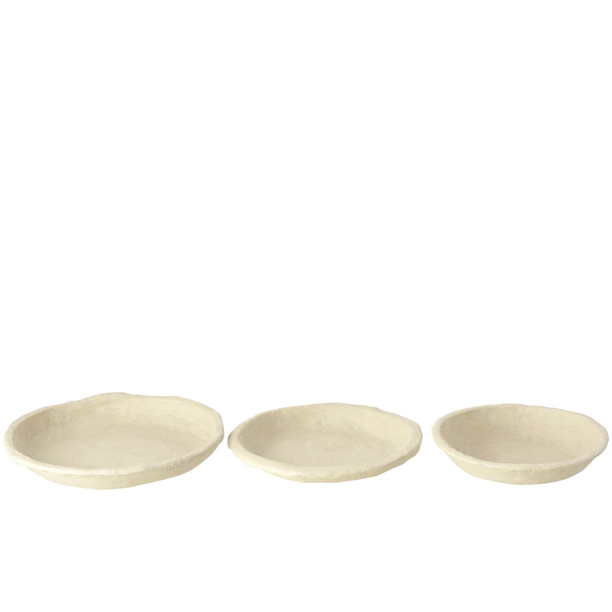 J-Line schalen wit set van 3 Chad van groot naar klein