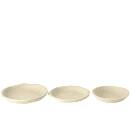 J-Line schalen wit set van 3 Chad van groot naar klein