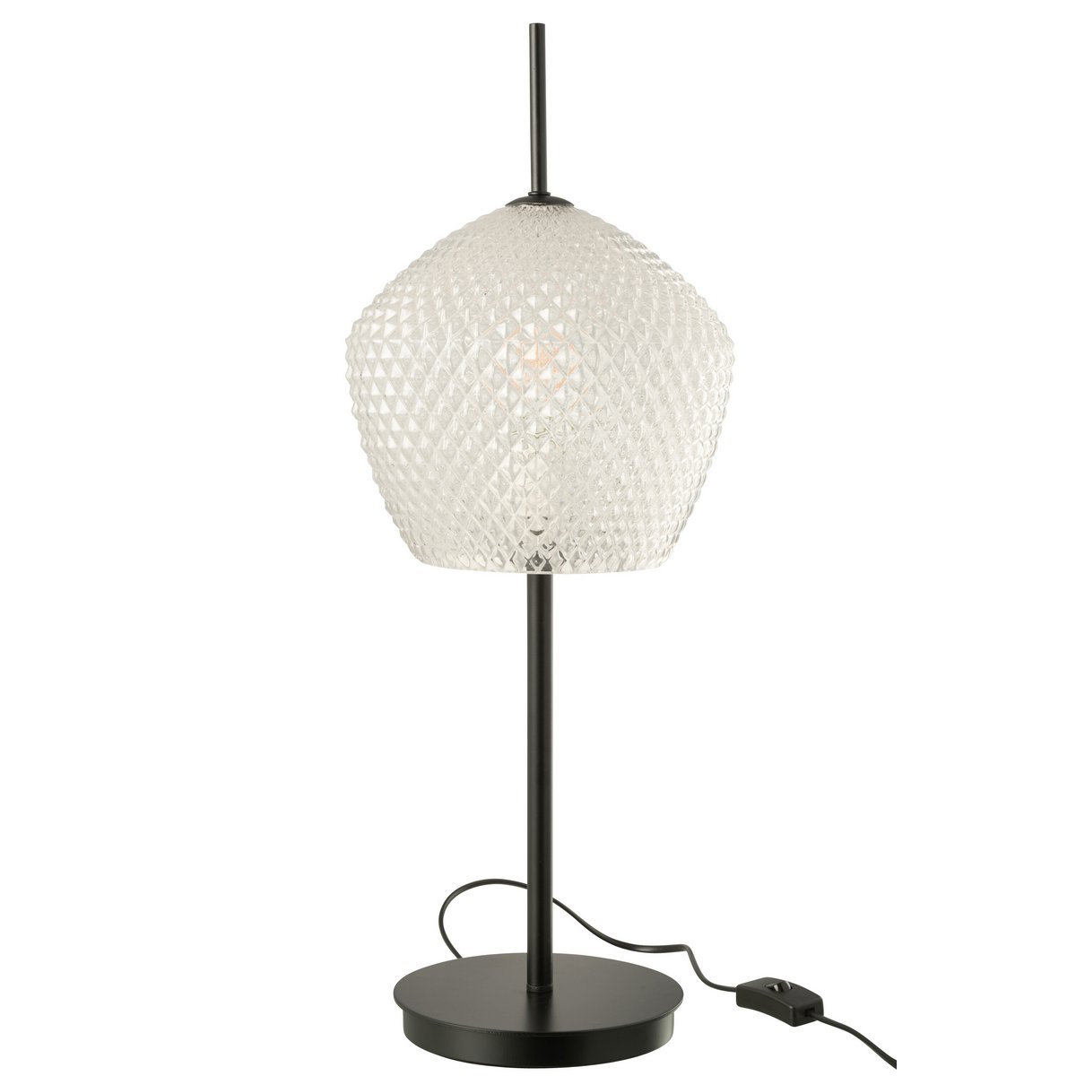 J-Line tafellamp glas wit 60 cm uit