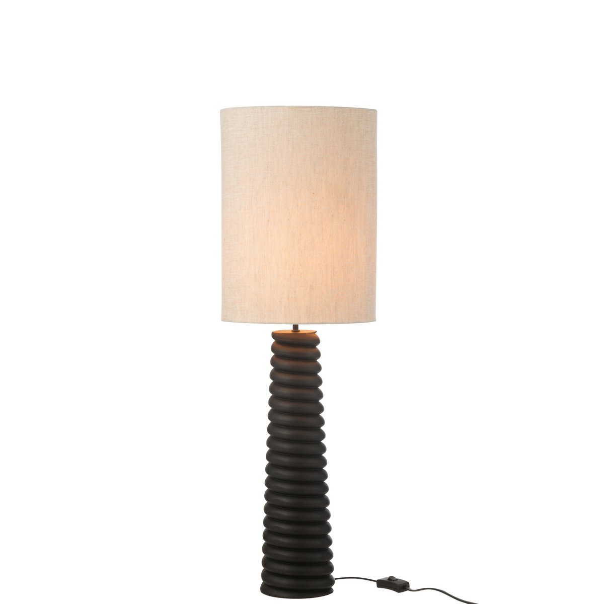 J-Line tafellamp zwart hout Ailanthus 