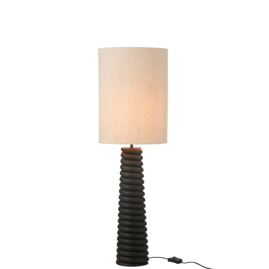 J-Line tafellamp zwart hout Ailanthus 