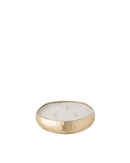 J-Line gouden geurkaars M-Chic op wit achtergrond