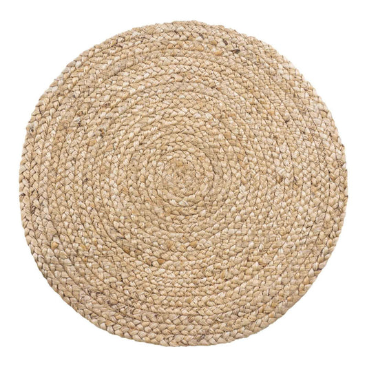 Jute placemat rond naturel 38 cm set van 4 Bombay