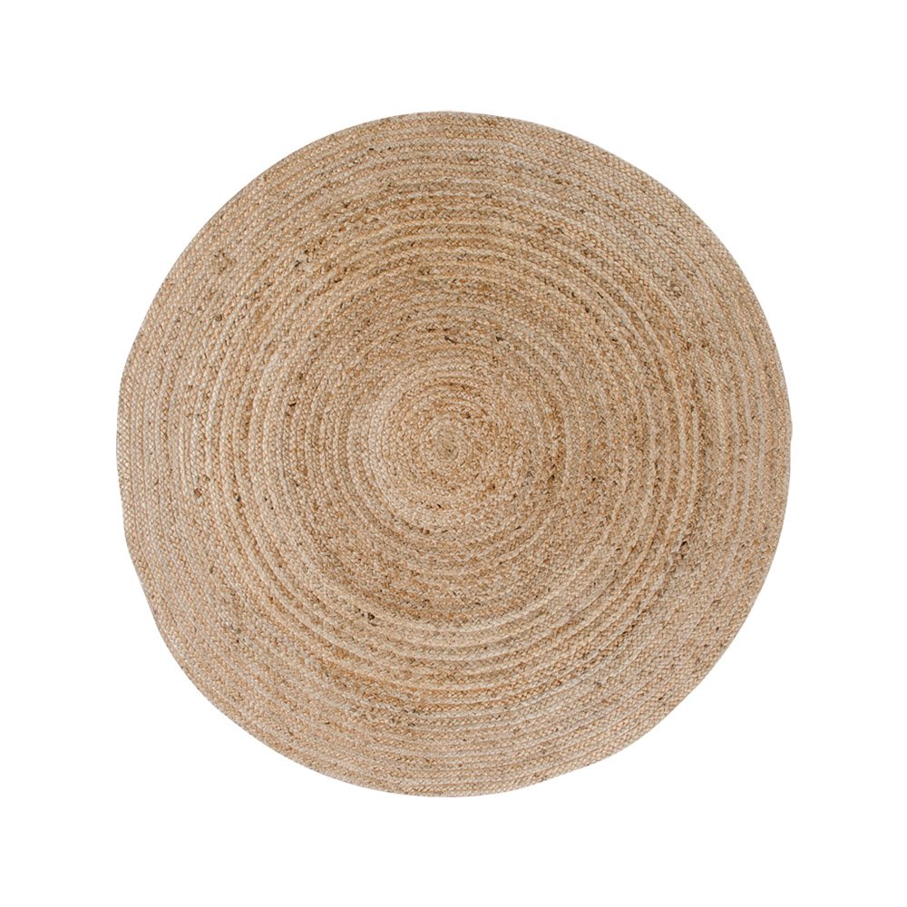Jute vloerkleed rond naturel gevlochten 120 cm