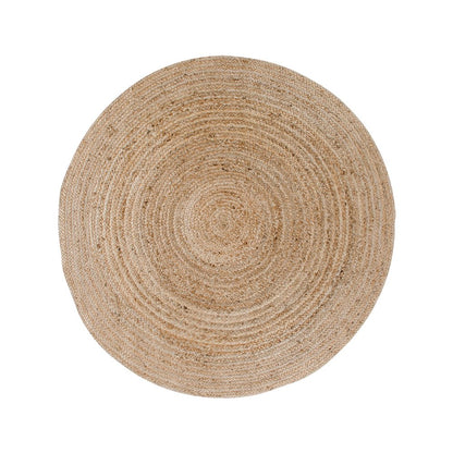 Jute vloerkleed rond naturel gevlochten 120 cm