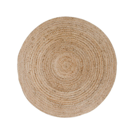 Jute vloerkleed rond naturel gevlochten 120 cm