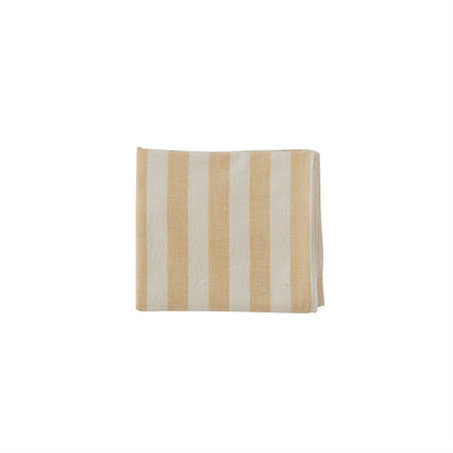 Katoenen tafelkleed vanille gestreept 200x140 cm