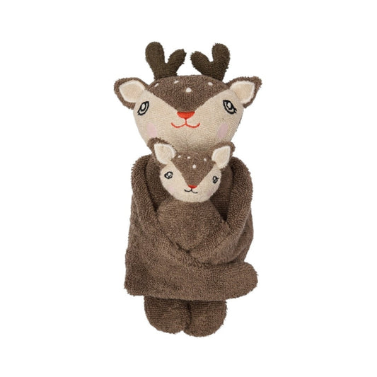 Knuffel hert Dea & Baby Dac taupe