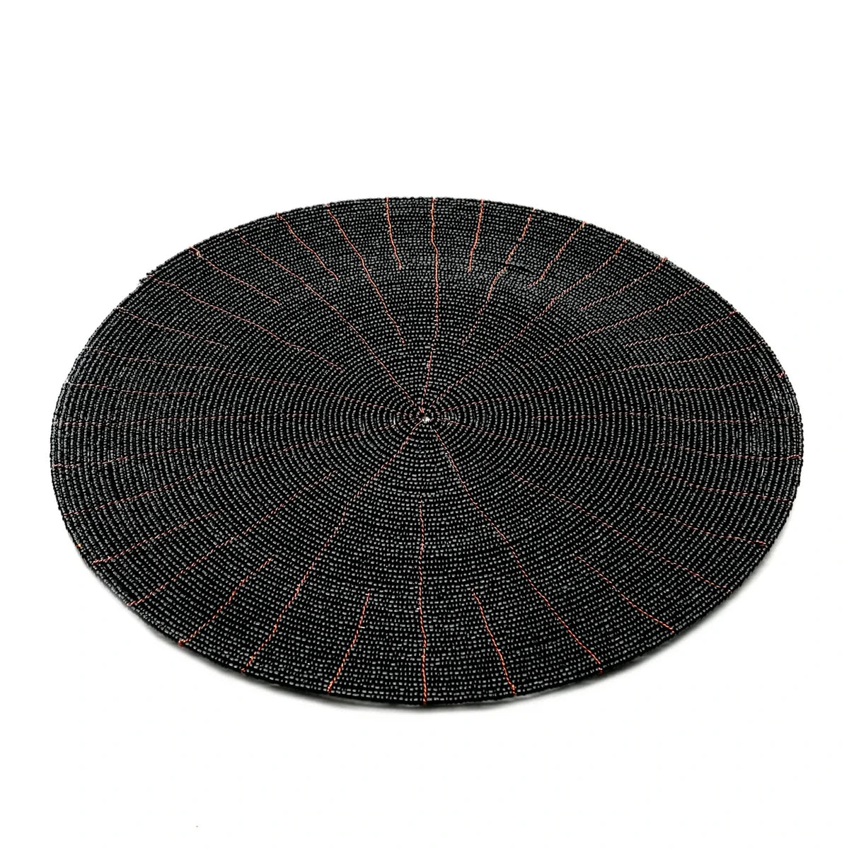 Kralen placemat zwart 30 cm