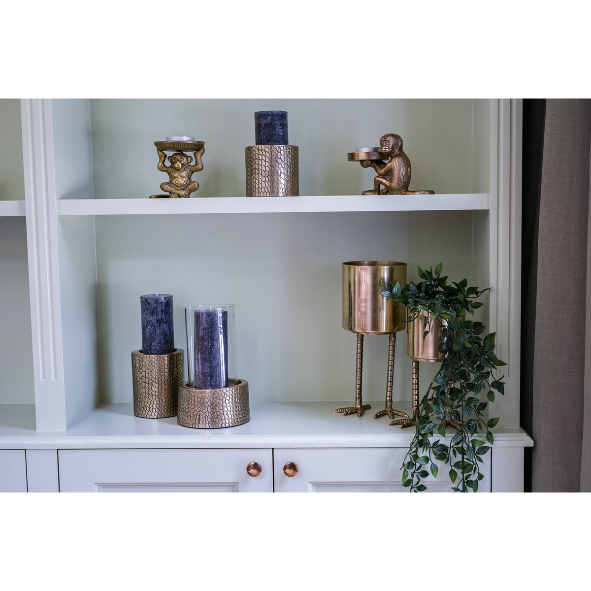 Messing kandelaar Croco middelgroot