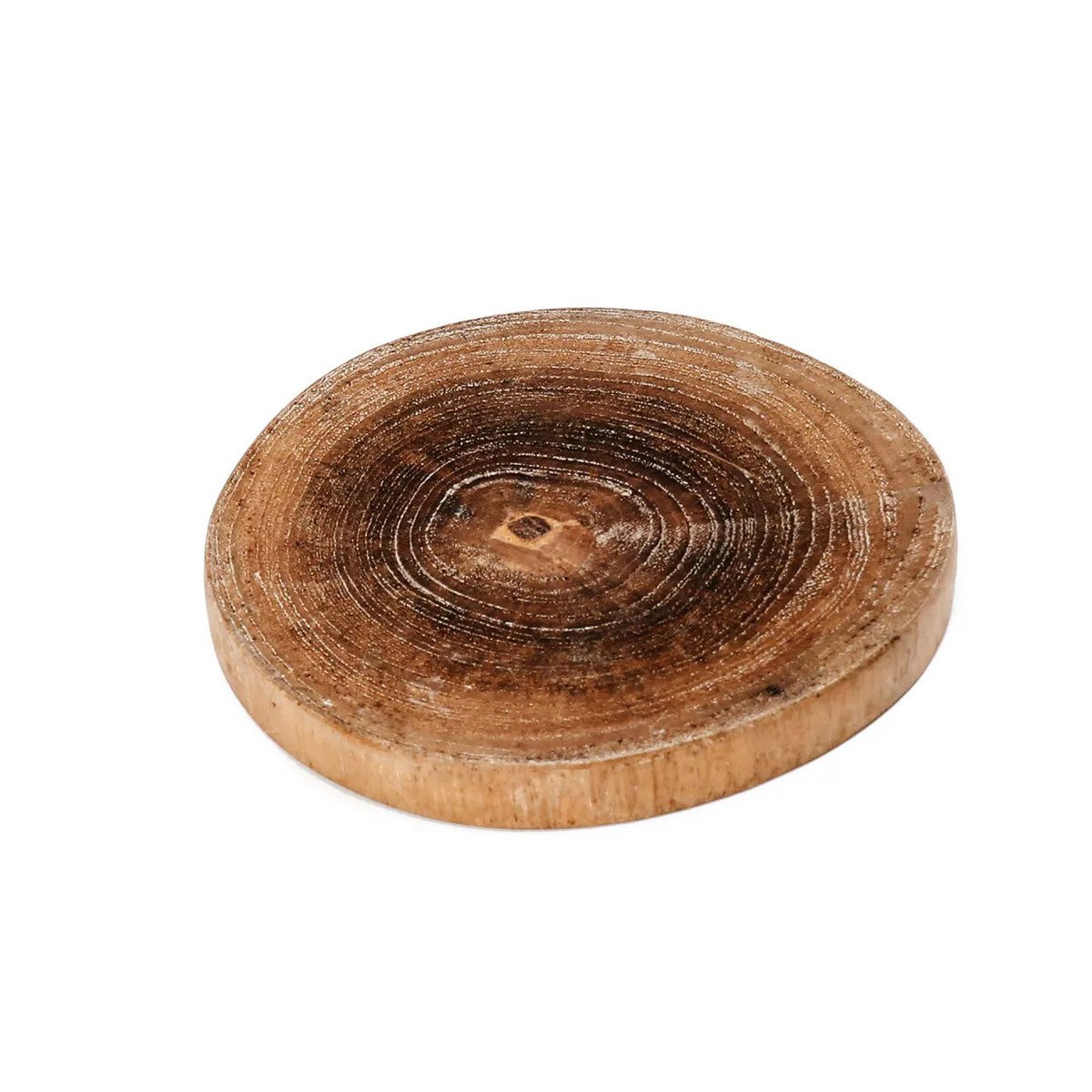 Onderzetter teakhout naturel rond 10 cm