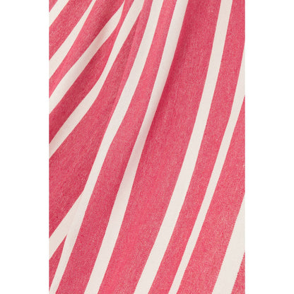 PAtroon van de J-Line hangmat katoen roze gestreept 200 cm